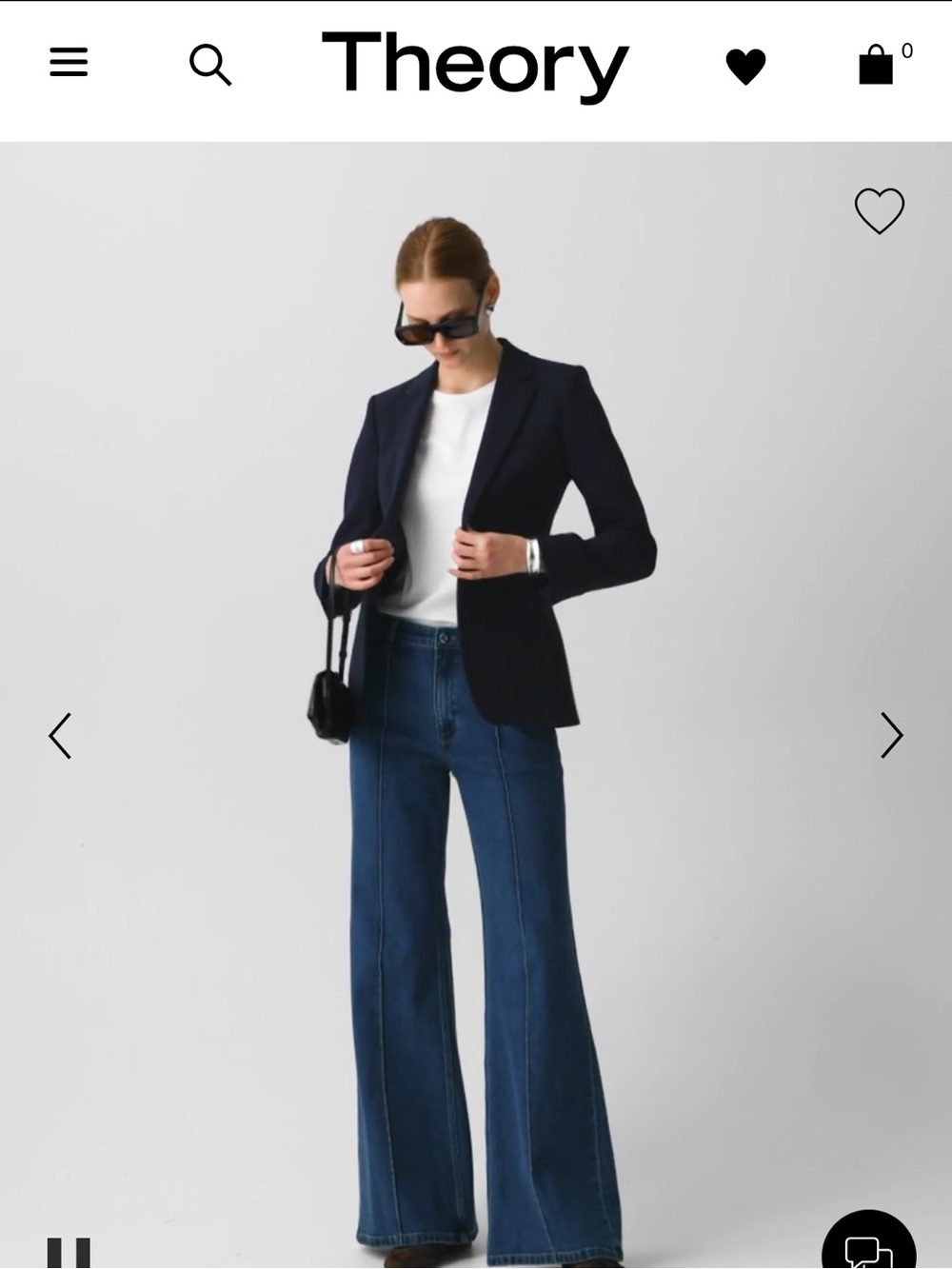 Theory Staple Blazer in Admiral Crepe